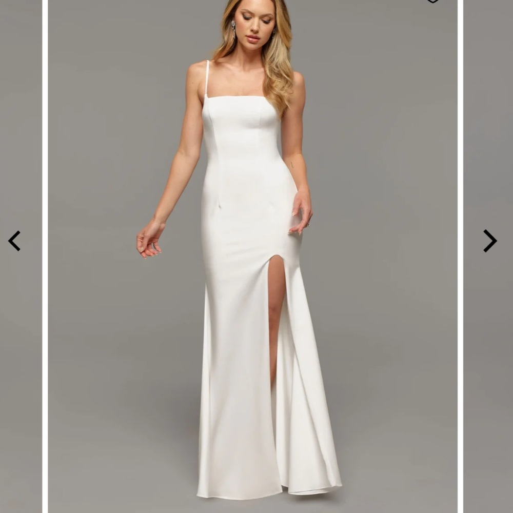 Avery Austin Alora chiffon, no train wedding dress